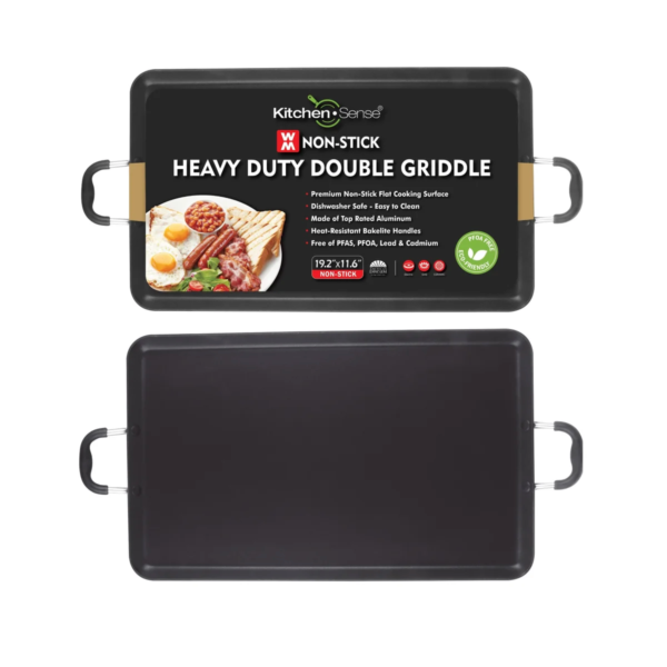 HEAVY DUTY DOUBLE GRIDDLE 19.2 IN x 11.6 IN