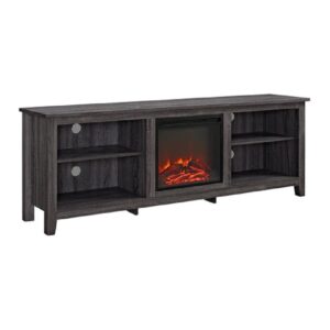 WALKER EDISON OPEN STORAGE FIREPLACE TV STAND