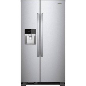 WHIRLPOOL SIDE BY SIDE REFRIGERATOR STAINLESS STEEL 21CUFT