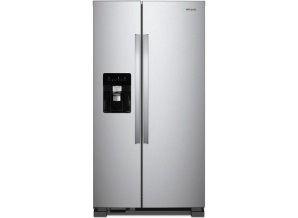 WHIRLPOOL SIDE BY SIDE REFRIGERATOR W/WATER AND ICE DISPENSER