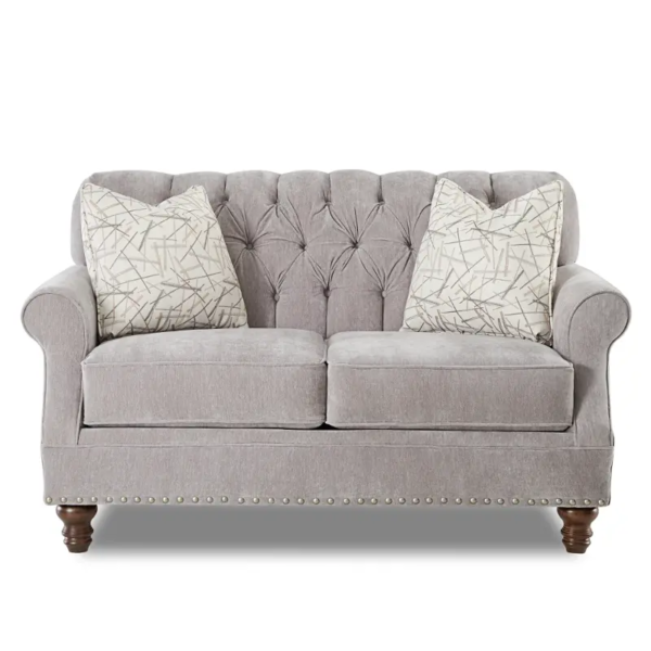 KLAUSSNER BURBANK TUFTED SOFA W/LOVESEAT 2PC - Image 2